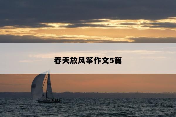 春天放风筝作文5篇