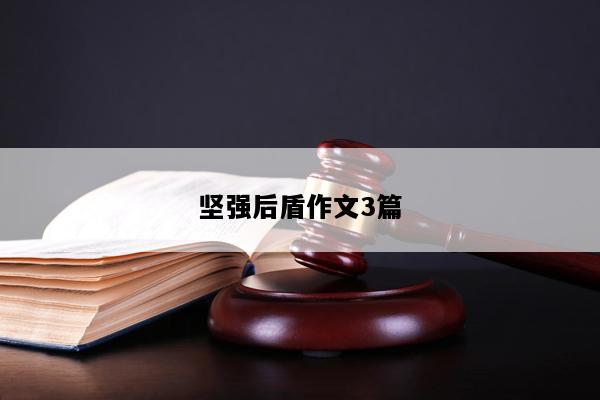 坚强后盾作文3篇