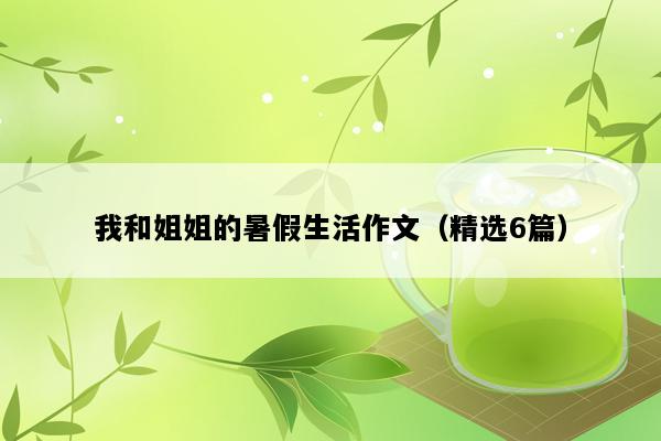 我和姐姐的暑假生活作文（精选6篇）