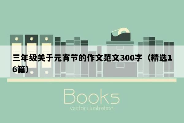 三年级关于元宵节的作文范文300字（精选16篇）