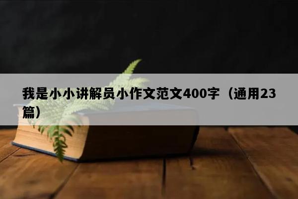 我是小小讲解员小作文范文400字（通用23篇）