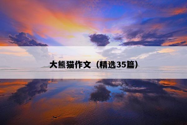 大熊猫作文（精选35篇）