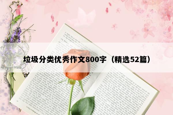 垃圾分类优秀作文800字（精选52篇）