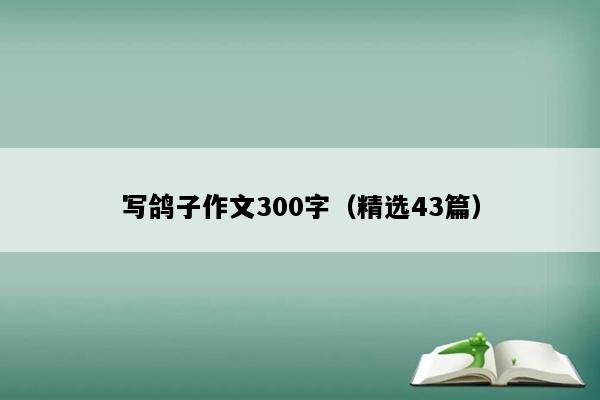 写鸽子作文300字（精选43篇）