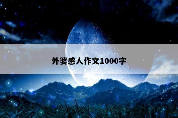 外婆感人作文1000字