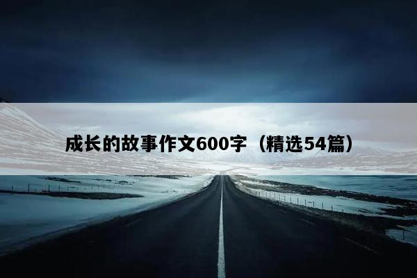 成长的故事作文600字（精选54篇）