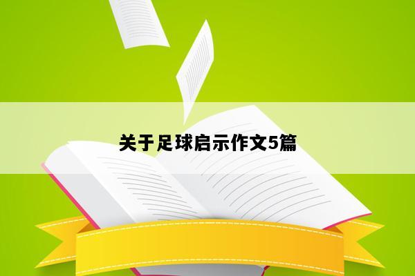 关于足球启示作文5篇