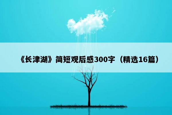 《长津湖》简短观后感300字（精选16篇）
