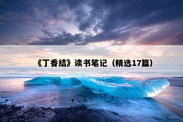 《丁香结》读书笔记（精选17篇）