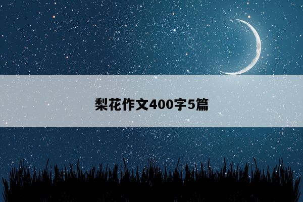 梨花作文400字5篇