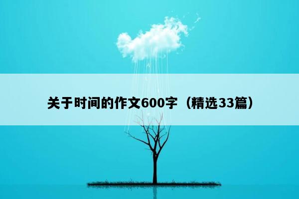 关于时间的作文600字（精选33篇）