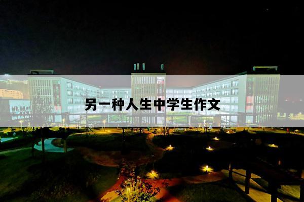 另一种人生中学生作文