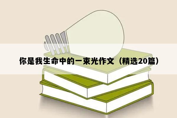 你是我生命中的一束光作文（精选20篇）