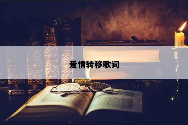 爱情转移歌词