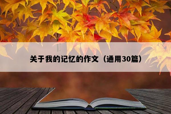 关于我的记忆的作文（通用30篇）