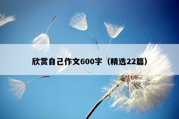 欣赏自己作文600字（精选22篇）