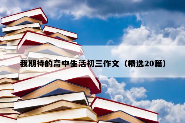 我期待的高中生活初三作文（精选20篇）