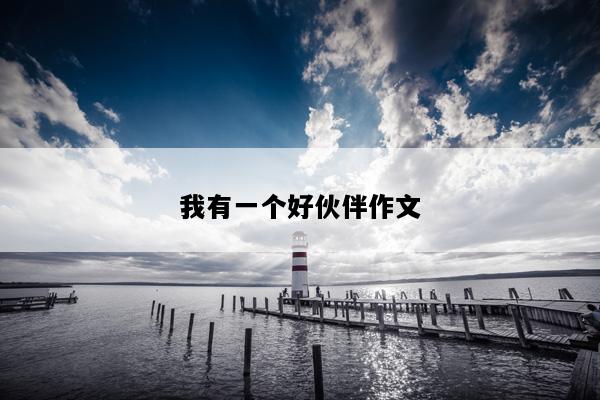 我有一个好伙伴作文