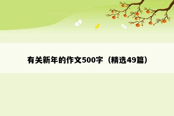 有关新年的作文500字（精选49篇）