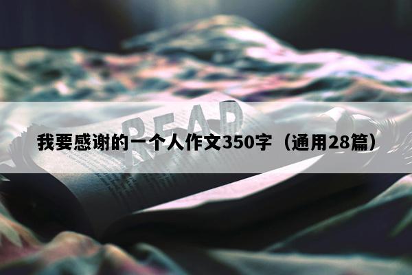 我要感谢的一个人作文350字（通用28篇）