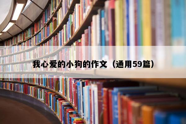 我心爱的小狗的作文（通用59篇）