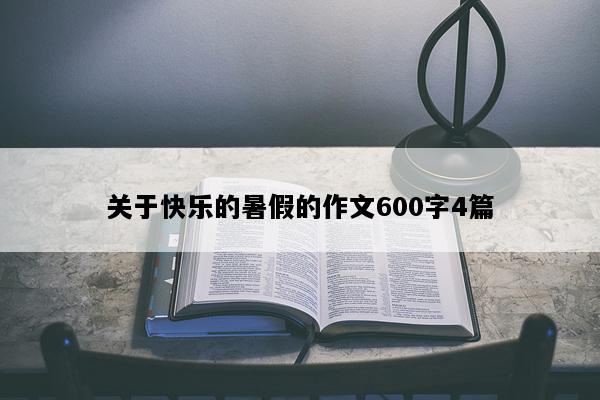 关于快乐的暑假的作文600字4篇