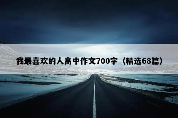 我最喜欢的人高中作文700字（精选68篇）