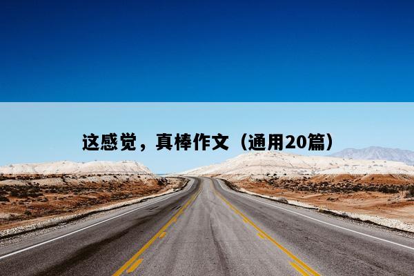 这感觉，真棒作文（通用20篇）