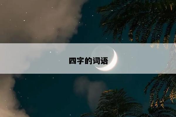 四字的词语