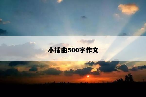 小插曲500字作文