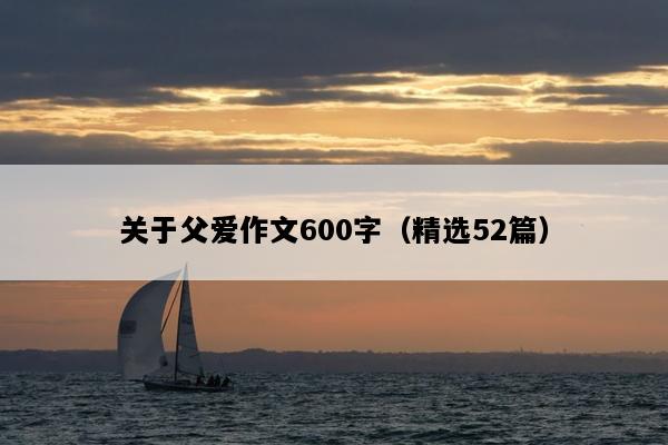 关于父爱作文600字（精选52篇）