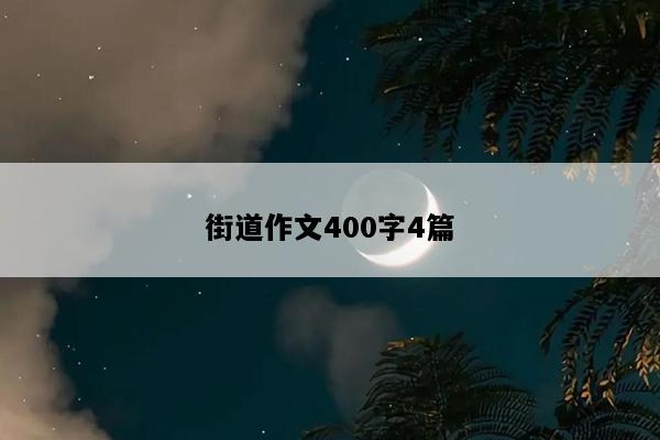 街道作文400字4篇