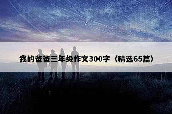 我的爸爸三年级作文300字（精选65篇）