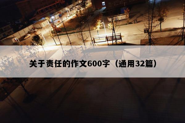 关于责任的作文600字（通用32篇）