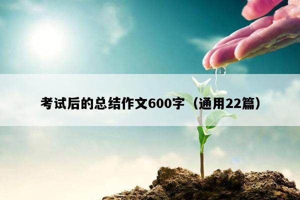考试后的总结作文600字（通用22篇）