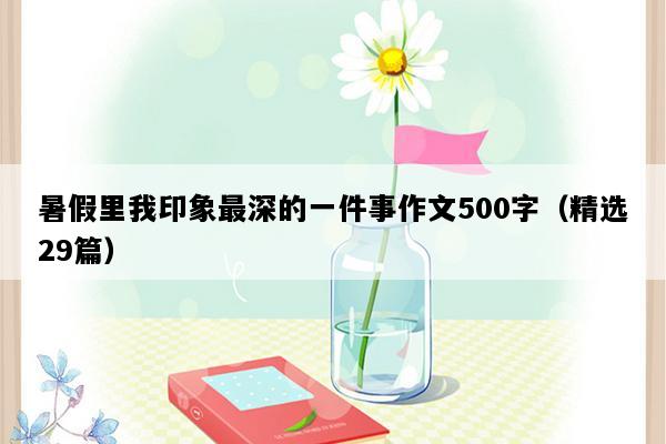 暑假里我印象最深的一件事作文500字（精选29篇）